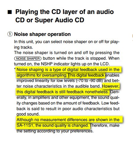 Il manuale del Marantz SA-11, scaricabile all'indirizzo http://www.disc-player.com/manuals/marantz/Marantz_SA-11S1.pdf